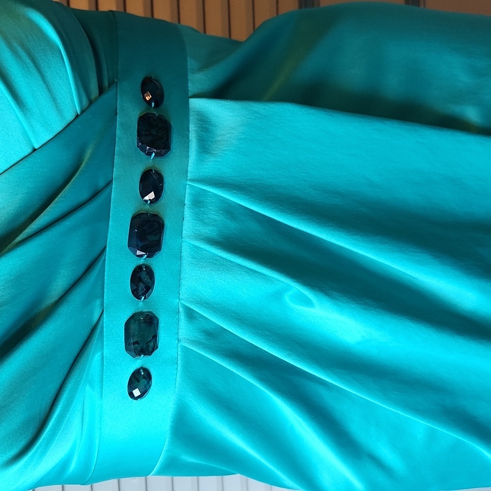 Evan Picone Turquoise Dress - Picture 4 of 13